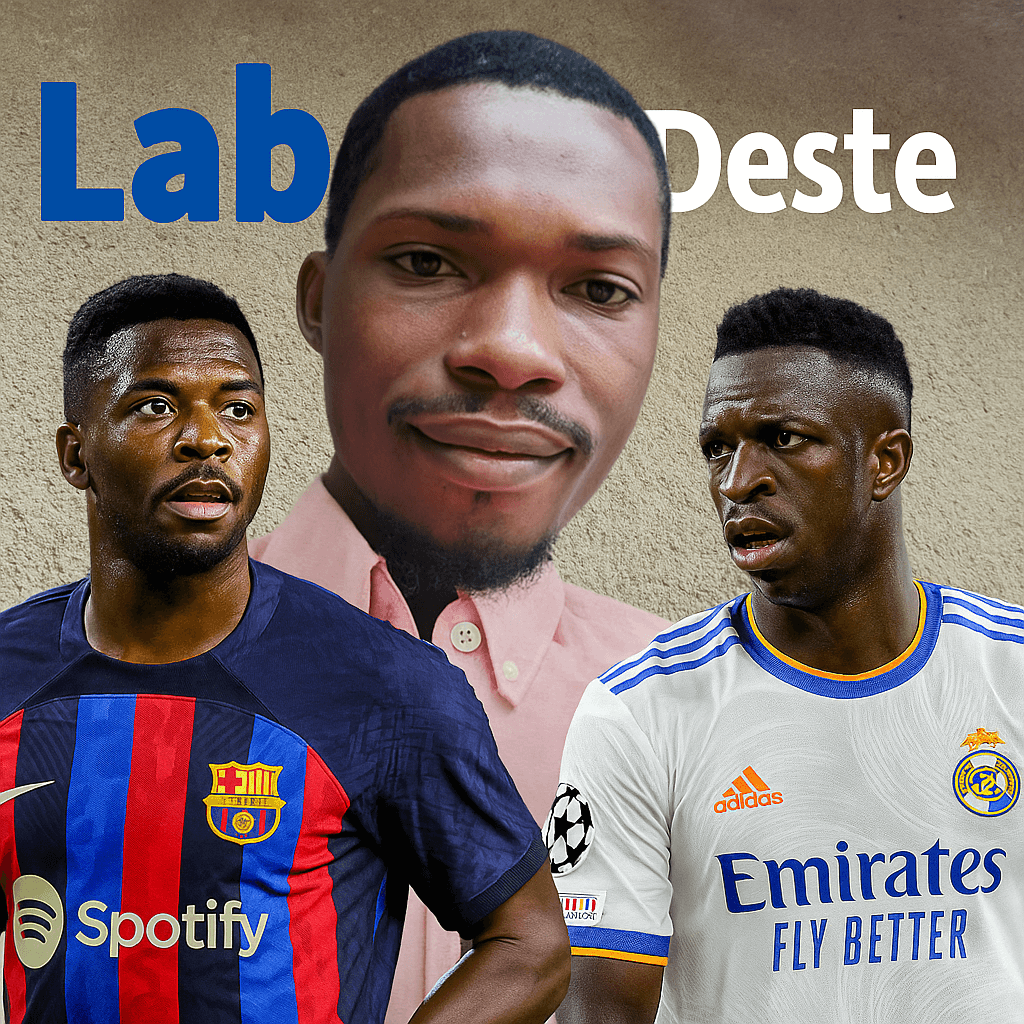 Illustration de l'intégration de la technologie et de la data dans un match de football comme le Classico